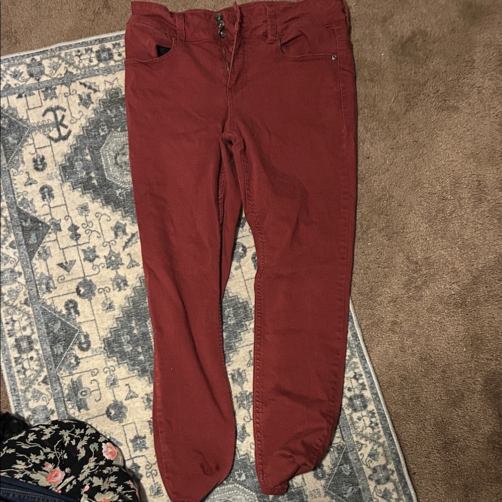 Women's Skinny Jeans in Red
